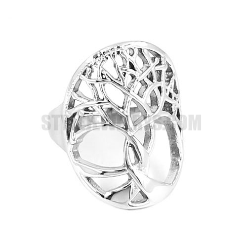 The Tree Of Life Ring, Stainless Steel Biker Tree of Life Ring SWR0670 - Click Image to Close